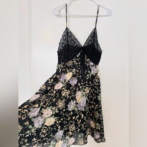 New La Perla Black Floral Lace Chemise
